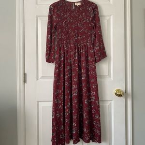 Floral Long Sleeve Maxi Dress